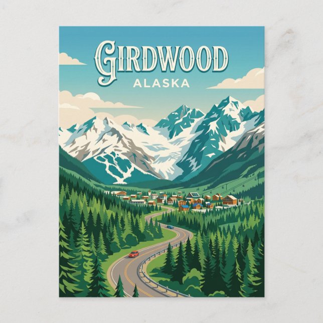 Cartão Postal Girdwood EUA (Frente)