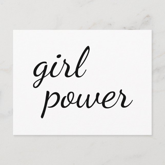Cartão Postal Girl Gang Cute Girl Power Design (Frente)