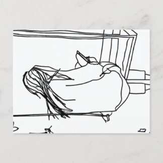 Cartão Postal Girl Reading on a Swing