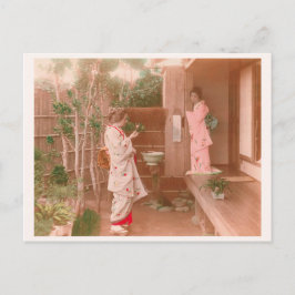 Cartão Postal "Girls' Feelings" 乙女心　日本　着物　女性　ヴィンテージ 写真　和風