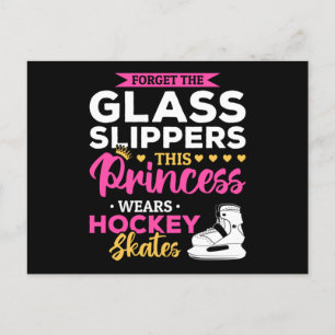Cartão Postal Girls Ice Hockey Princess