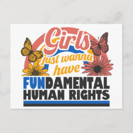 Cartão Postal Girls Just Wanna Have Fundamental Rights