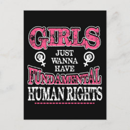 Cartão Postal Girls Just Wanna Have Fundamental Rights