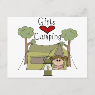 Cartão Postal Girls Love Camping