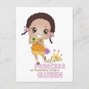Cartão Postal Girls MELANIN Princess Em Formação Para Ser Rainha