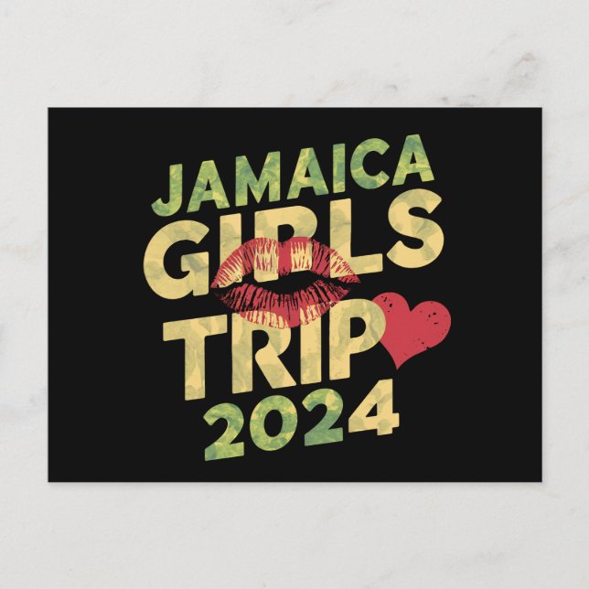 Cartão Postal Girls Trip Jamaica 2024 Férias de Verão no fim do  (Frente)