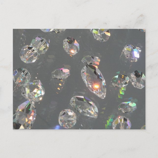 Cartão Postal Girly Diamond Gem Pattern (Frente)