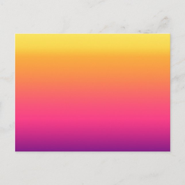 Cartão Postal Girly Summer Tropical Gradient Abstrato Sunset (Frente)