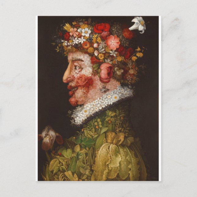 Cartão Postal Giuseppe Arcimboldo - La Primavera (Frente)