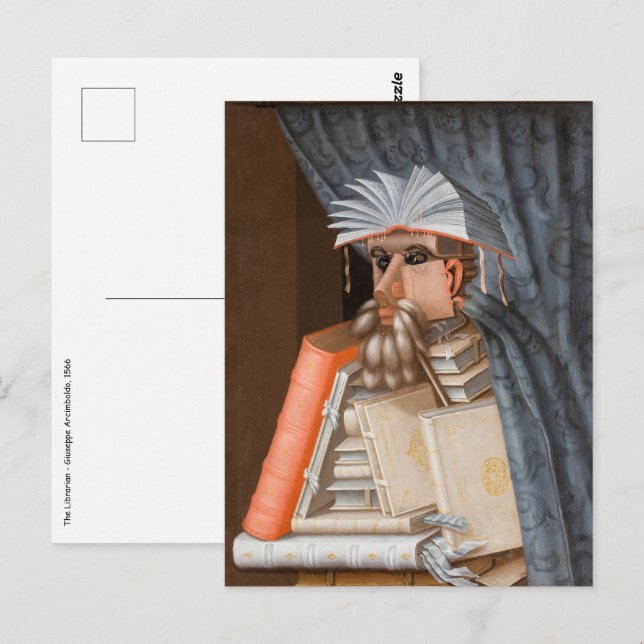 Cartão Postal Giuseppe Arcimboldo - O Bibliotecário (Frente/Verso)