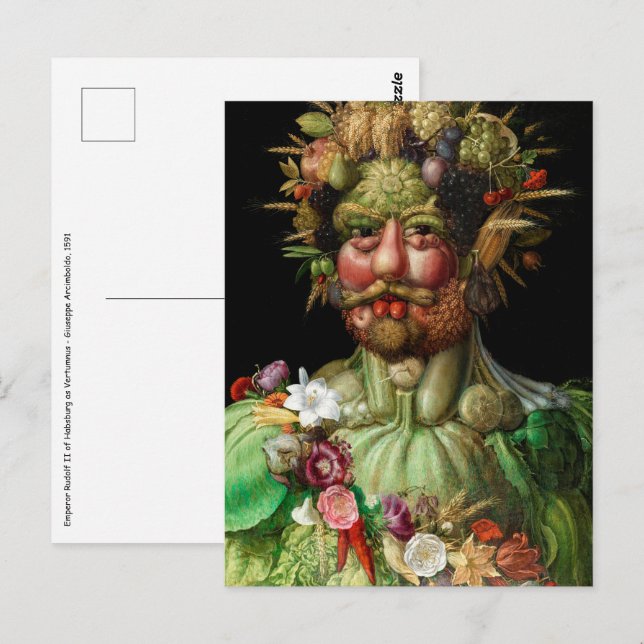 Cartão Postal Giuseppe Arcimboldo - Vertumno (Frente/Verso)
