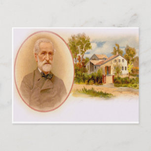 CARTÃO POSTAL GIUSEPPE VERDI E SEU LUGAR DE NASCIMENTO NO RONCOL
