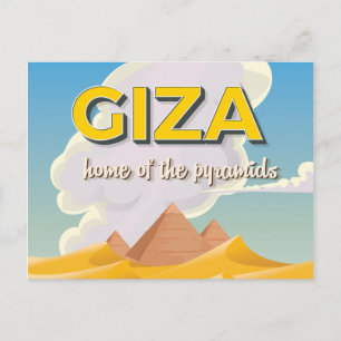 Cartão Postal Giza - Lar das pirâmides pôster de viagem