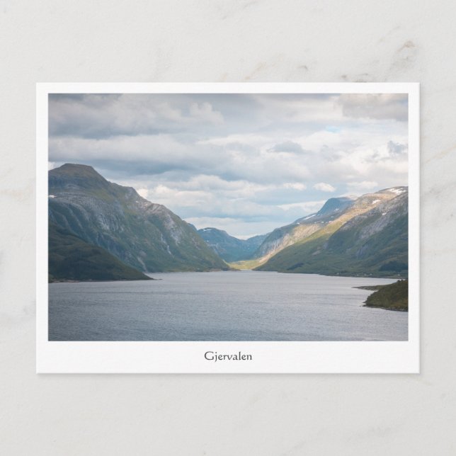 Cartão Postal Gjervalen Norway (Frente)