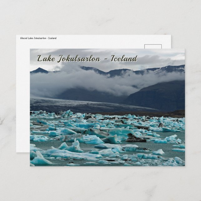 Cartão Postal Glacial Lake Jokulsarlon - Islândia (Frente/Verso)