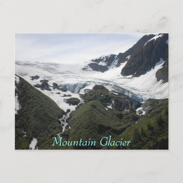 Cartão Postal Glaciar de Montanha (Frente)