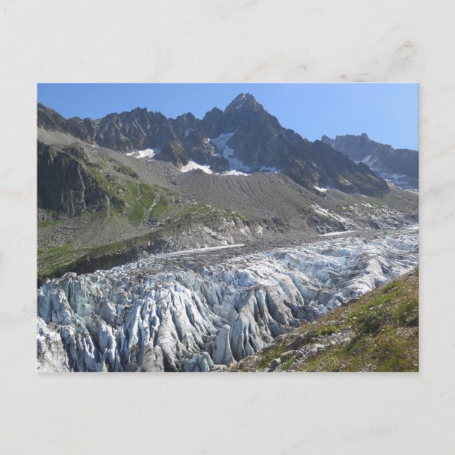 Cartão Postal Glaciar dos Alpes franceses (Frente)