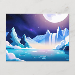 Cartão Postal Glaciares ao Luar