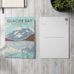 Cartão Postal Glacier Bay National Park Alaska Vintage<br><div class="desc">Trabalho de arte de vetor do Glacier Bay Park em um design de estilo de janela. O parque é uma terra natal,  um laboratório vivo,  um parque nacional,  uma natureza selvagem designada,  uma reserva da biosfera e um patrimônio mundial.</div>