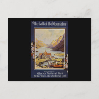 Cartão Postal Glacier National Park Waterton Lagos