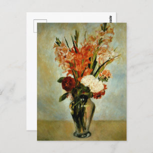 Cartão Postal Gladiolus por Auguste Renoir