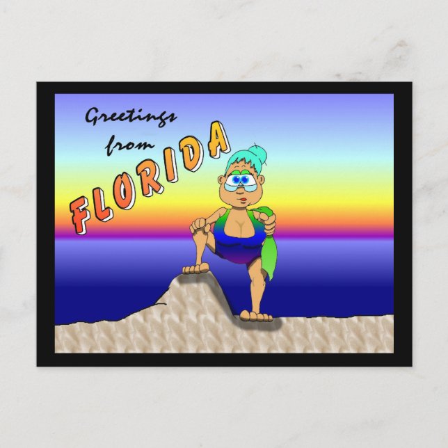 Cartão Postal Gladys de Férias (Frente)