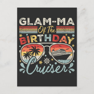 Cartão Postal Glam-ma do cruzeiro de aniversário de férias