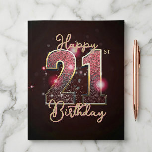 Cartão Postal Glam Rosa Couro de Cobra Dourado Brilho Aniversári