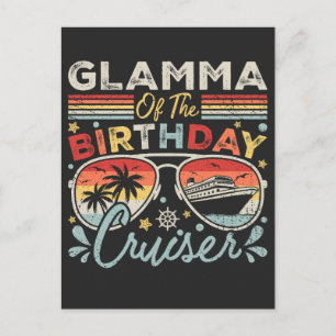 Cartão Postal Glamma das Férias do Cruiser de Aniversário