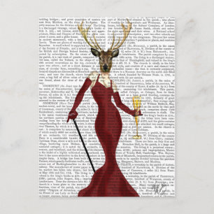 Cartão Postal Glamor Deer em Marsala