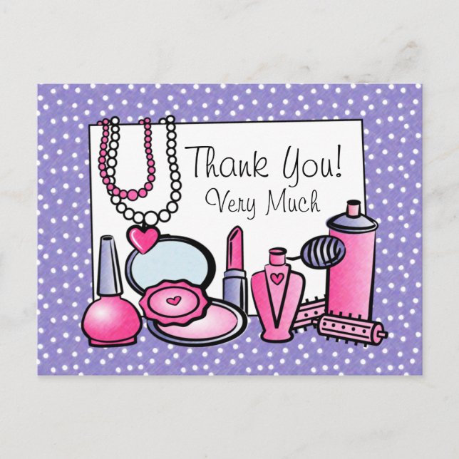 Cartão Postal Glamor Girl Birthday (Pd) (Frente)