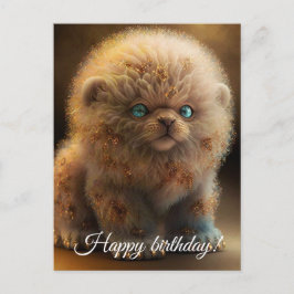 Cartão Postal Glamor Puppy Lion.