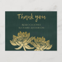 GLAMOROSO ESCURO DOURADO VERDE LOTUS FLORAL OBRIGA