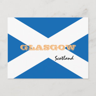Cartão Postal Glasgow - bandeira escocesa & Escócia /torcedores
