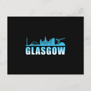 Cartão Postal Glasgow Cidade Cityscape Skyline Trip Funny Gift