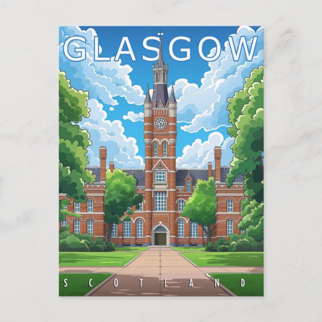 Cartão Postal Glasgow, Escócia (Frente)