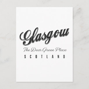 Cartão Postal Glasgow Escócia "O Lugar Verde e Querido"