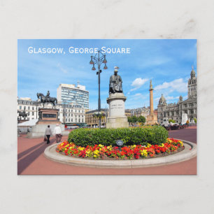 Cartão Postal Glasgow, George Square, Escócia