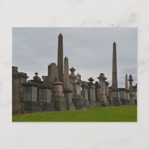 Cartão Postal Glasgow Necropolis Graves