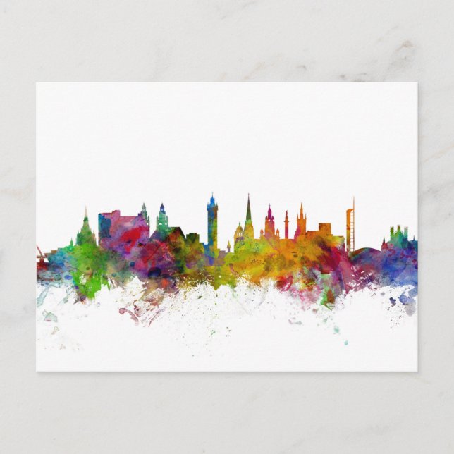 Cartão Postal Glasgow Scotland Skyline (Frente)