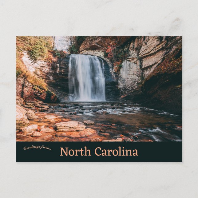 Cartão Postal Glass Falls North Carolina (Frente)