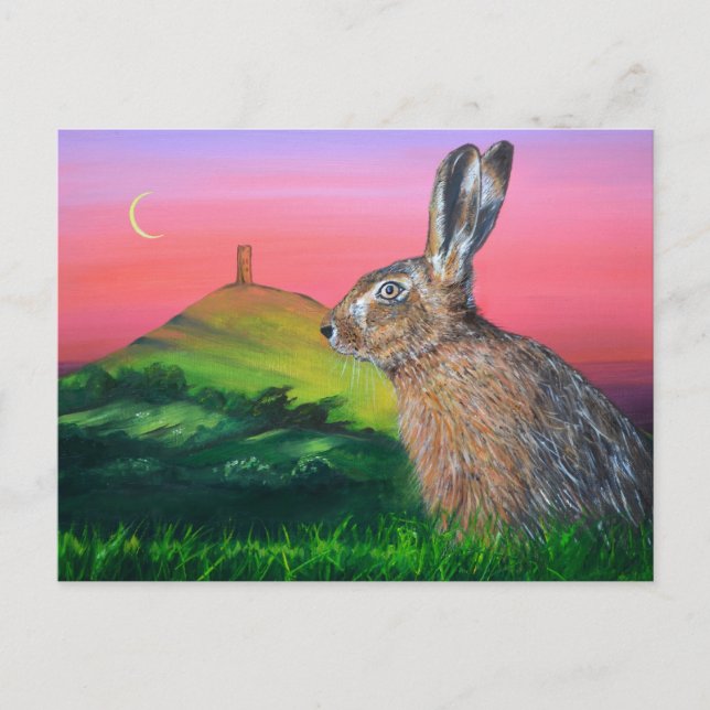 Cartão Postal Glastonbury Hare (Frente)