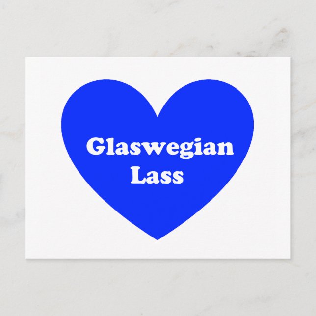 Cartão Postal Glaswegian Lass (Frente)