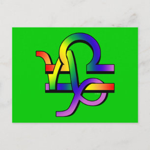 Cartão Postal GLBT Capricorn & Libra