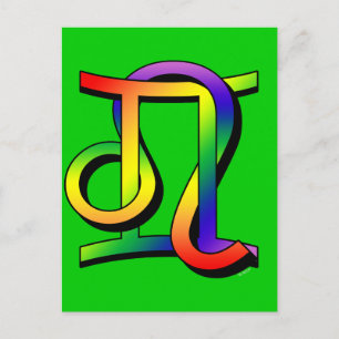 Cartão Postal GLBT Gemini e Leo