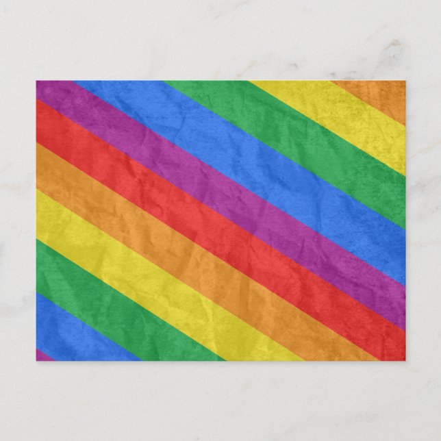 Cartão Postal GLBT Pride Stripes 2 (Frente)