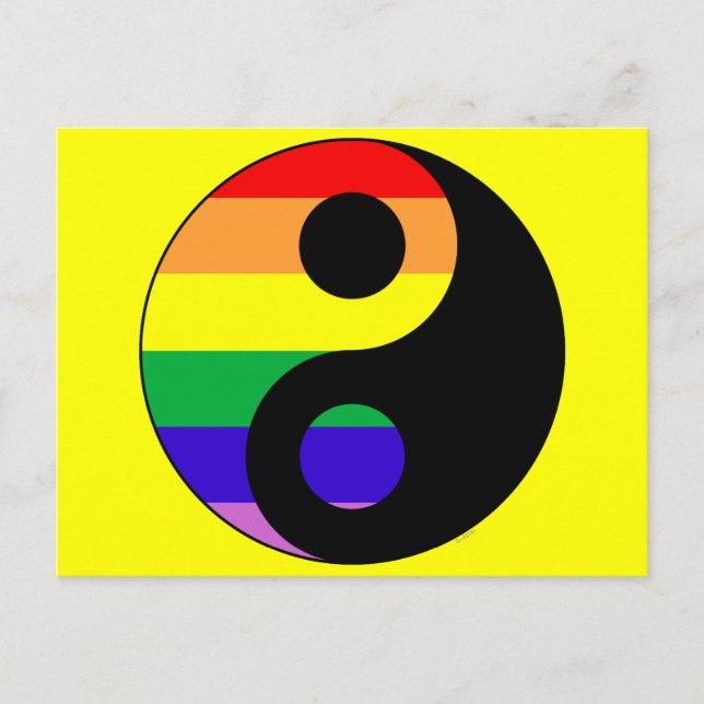 Cartão Postal GLBT YinYang (Frente)