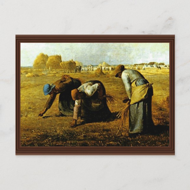 Cartão Postal Gleaners, Por Millet (Melhor Qualidade) (Frente)