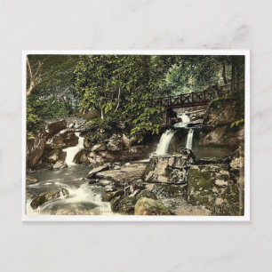 Cartão Postal Glen Lyn, quedas e ponte superior, Lynton e Lynm
