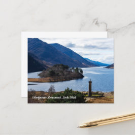 Cartão Postal Glenfinnan Monument, Loch Shiel, Escócia